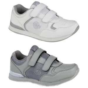 9 UK, Grey - Velcro Dek Drive & Jack Mens Bowling Shoes