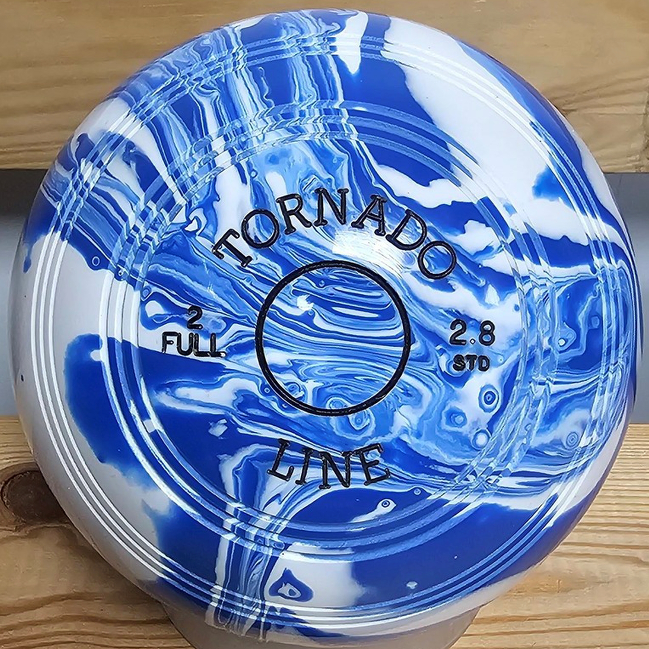 Metrolux Tornado Line White & Blue STANDARD DENSITY Marble Bowls