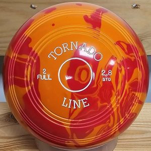 Metrolux Tornado Line Orange & Red STANDARD DENSITY Marble Bowls