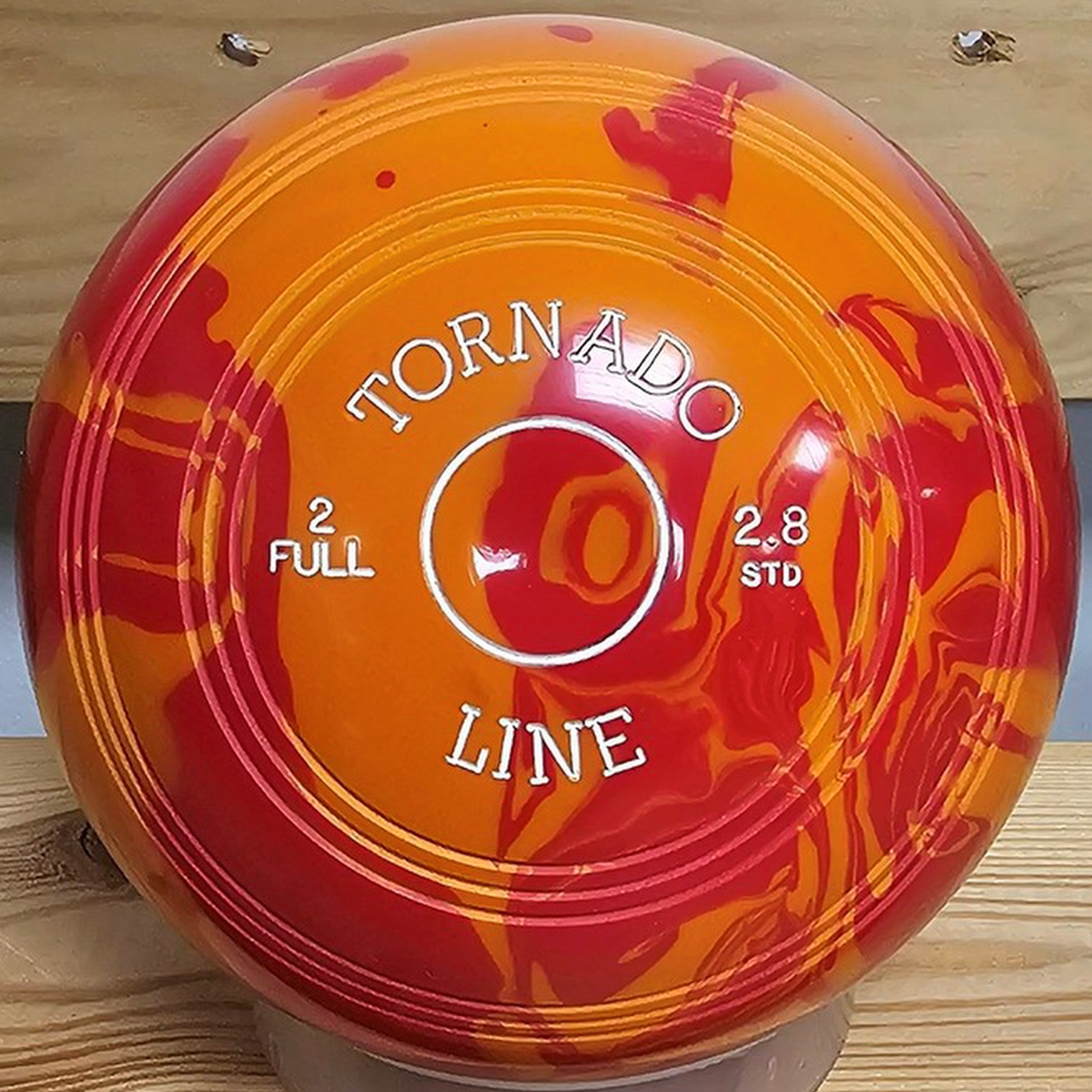 Metrolux Tornado Line Orange & Red STANDARD DENSITY Marble Bowls