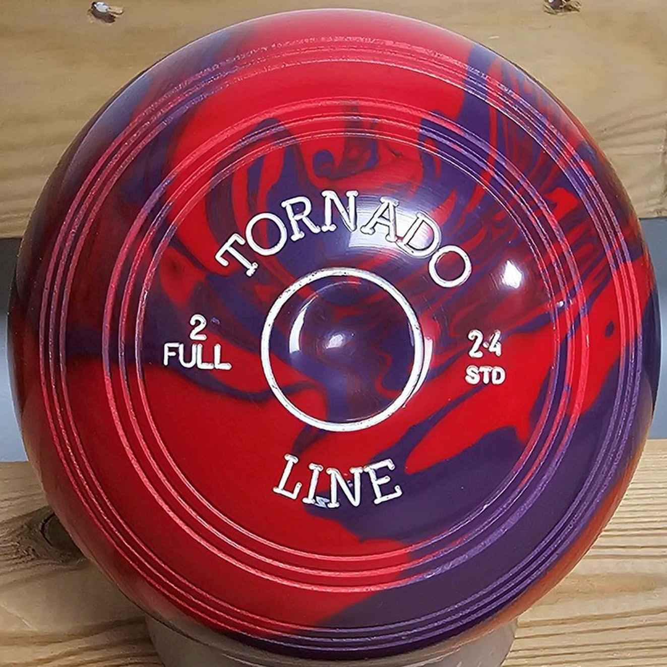 Metrolux Tornado Line Red & Purple STANDARD DENSITY Marble Bowls