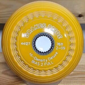 Drakes Pride Deluxe Yellow HIGH DENSITY Crown Green Bowls - 2lb 9oz