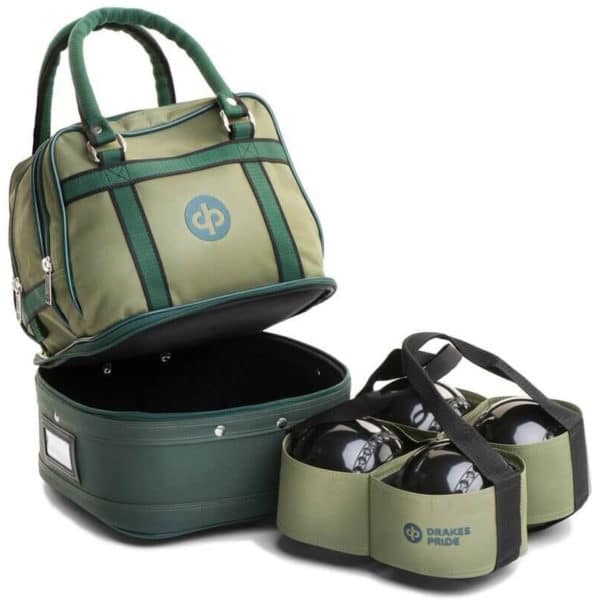 drakes pride mini bowls bag green with carrier